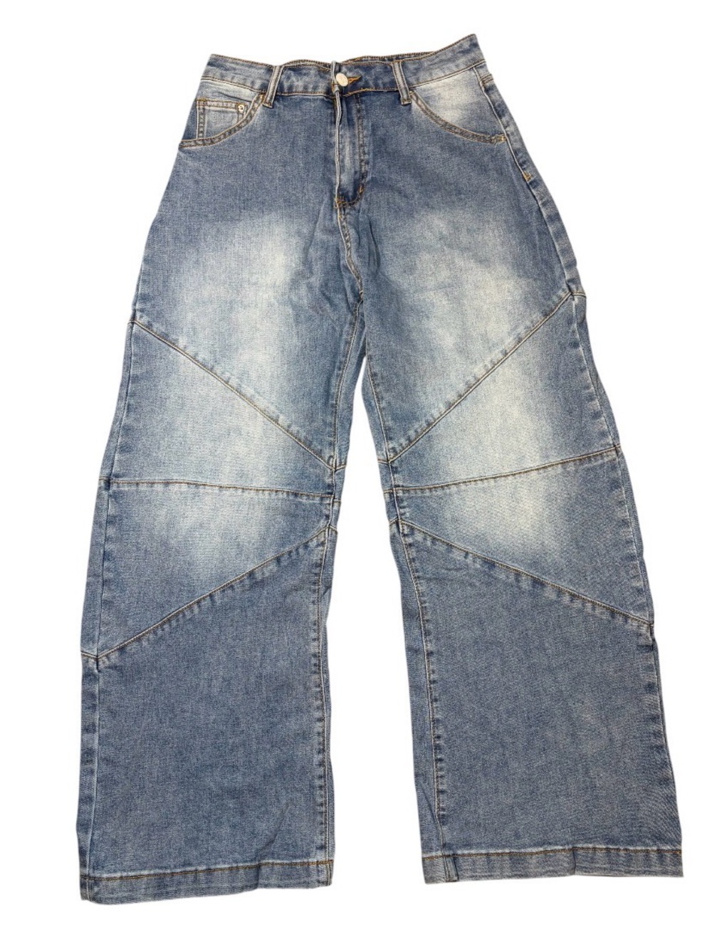 Womens High Waisted Barrel Jeans Casual Loose Boyfriend Wide Leg Size 6 NEW - Picture 2 of 10